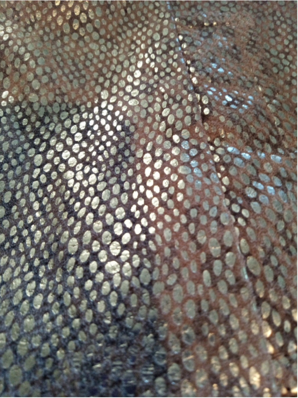 Gold Snakeskin Embossed Suede Cropped Jacket by Live A Little-Disco Y2K Sz L - Picture 4 of 10